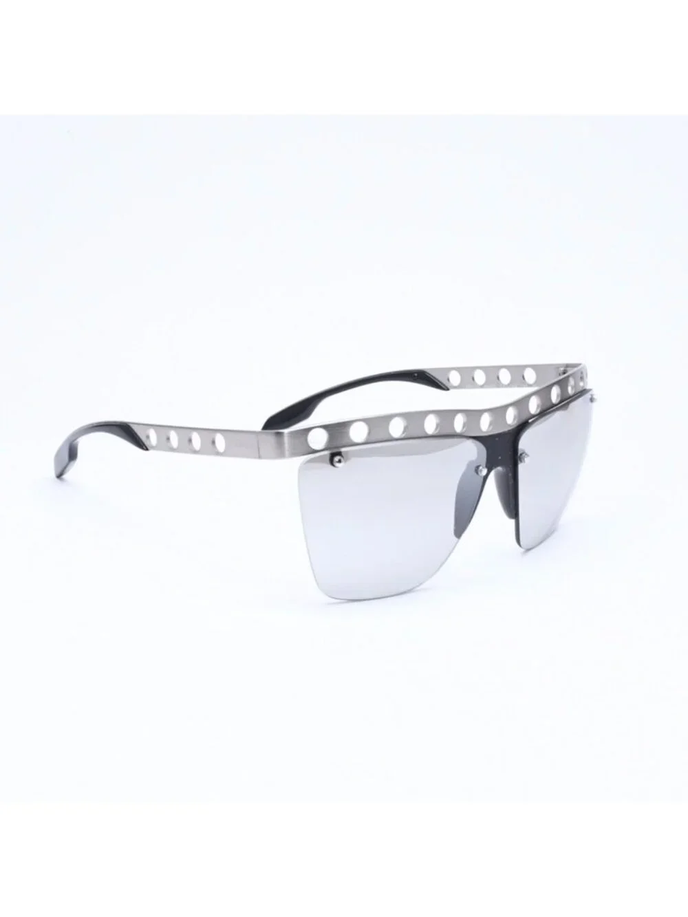 Prada Sunglasses Eyewear Metal Acetate Silver Black